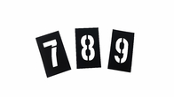 Interlocking Characters PVC Rectangle Black Number And Letter Stencil For Public
