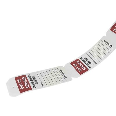 Customized  Vinyl Safety Tag Waterproof Tear Resistant UV Resistant Fast Response for Safety Products