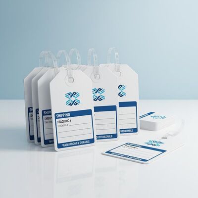 Custom Printed Logo Plastic Shipping Label Tags Seal Strip Tags  Waterproof Labels Writable Hanging Tag