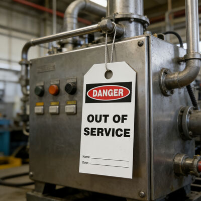 PVC Plastic Safety Lockout Tagout Tags with Danger Header Blocking Door for Electrical Department