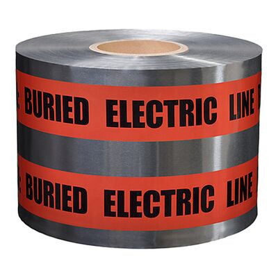 Custom Printed Logo Underground Detectable Tape Laminated PET/ Foil/Polyethylene Mixture Roll Colorful Non-adhesive Warning Tape