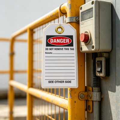 Tear Resistant Laminated Inspection Tags - Loto Tags Lockout Tagout Danger Tag for Harsh Environments