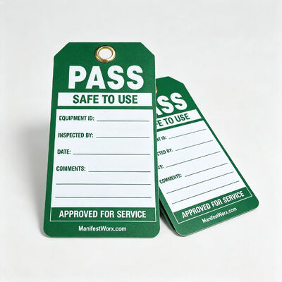 Customizable Water-Proof Tear Resistant PVC Safety Warning Tag Plastic Safety Tag Lockout Danger Sign