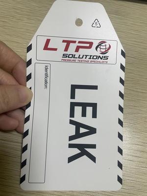 Polypropylene Tag PVC Tear Proof Double Side Printing Plastic Tag for Warning