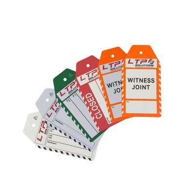 폴리프로필렌 태그 PVC 찢어지지 않는 두면 인쇄 플라스틱 태그 경고