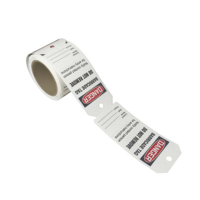Custom  PVC Loto Lockout Sign Safety Lockout Tagout Tags Waterproof Danger Tags-Roll Pack  Tags