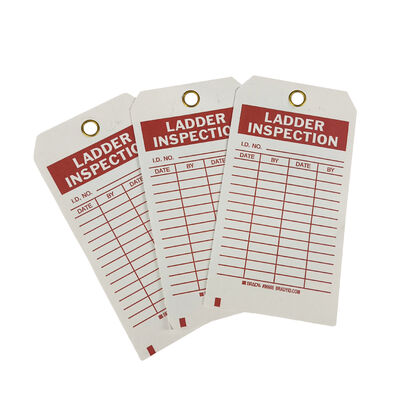 맞춤형 PVC 비닐 안전 태그 방수 눈물 저항 UV 저항 안전 제품 빠른 반응