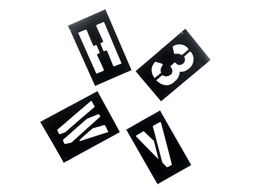 PVC 스텐실 블랙 번호와 글자 스텐실 페인팅 플라스틱 스텐실