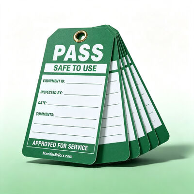 Customizable Water-Proof Tear Resistant PVC Safety Warning Tag Plastic Safety Tag Lockout Danger Sign