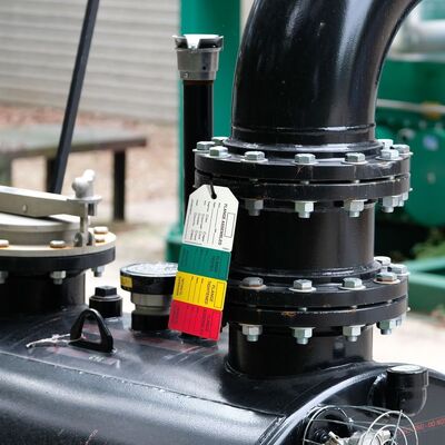 Multi Stage Flange Tag PVC Durable Waterproof Inspection Tag for Pipeline Valve Equipment Safety Maintenance Identification
